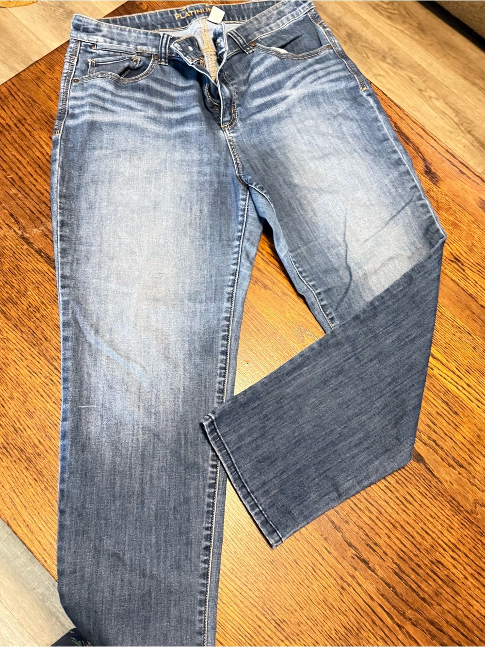 Chico's Women's Straight Jeans in Light Blue Wash